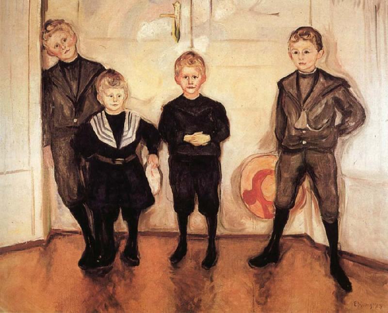 Edvard Munch Four Children oil painting image